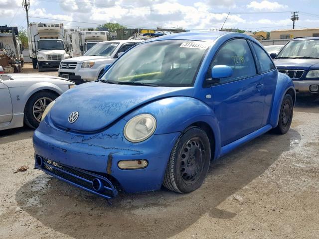 3VWCF21C8YM450811 - 2000 VOLKSWAGEN NEW BEETLE Mavi foto 2