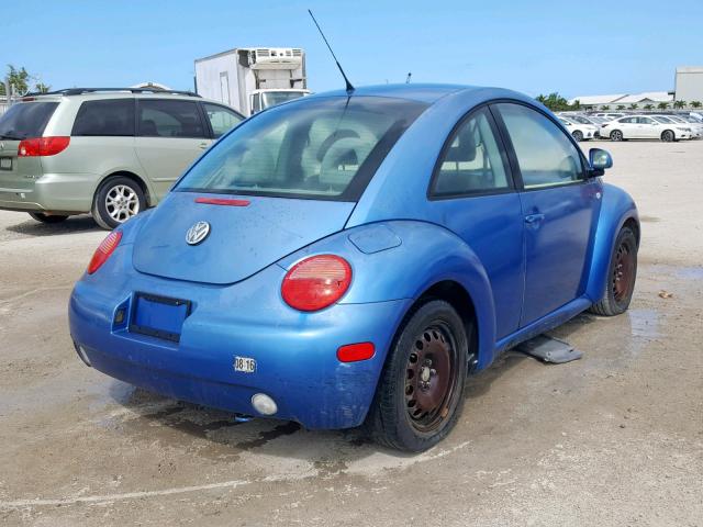 3VWCF21C8YM450811 - 2000 VOLKSWAGEN NEW BEETLE Mavi foto 4
