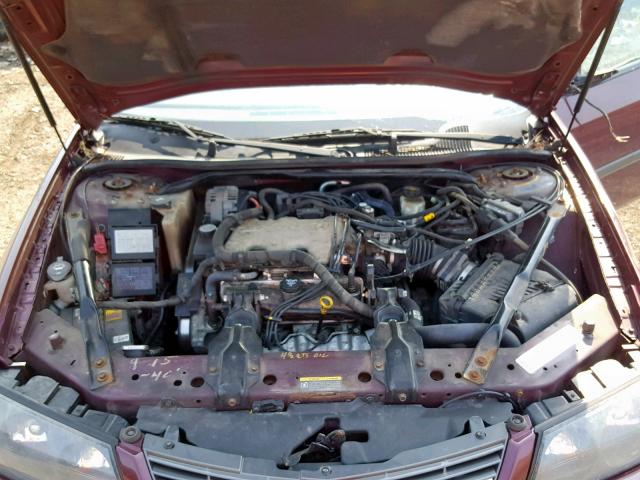 2G1WF52E839196125 - 2003 CHEVROLET IMPALA BURGUNDY photo 7