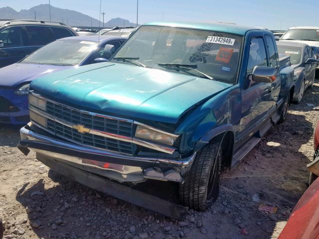 2GCEC19K3N1254983 - 1992 CHEVROLET GMT-400 C1 GREEN photo 2