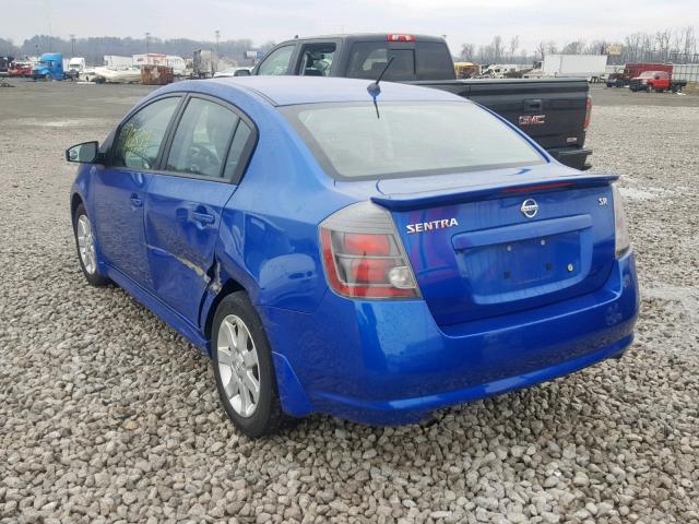 3N1AB6AP6BL692545 - 2011 NISSAN SENTRA 2.0 BLUE photo 3