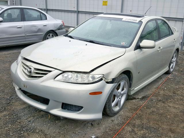 1YVHP80DX55M35936 - 2005 MAZDA 6 S BEIGE photo 2