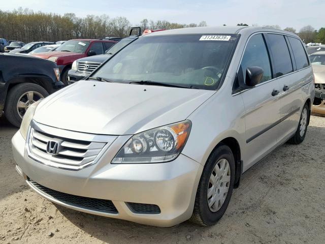 5FNRL38238B082907 - 2008 HONDA ODYSSEY LX SILVER photo 2