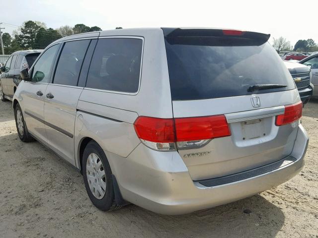 5FNRL38238B082907 - 2008 HONDA ODYSSEY LX SILVER photo 3