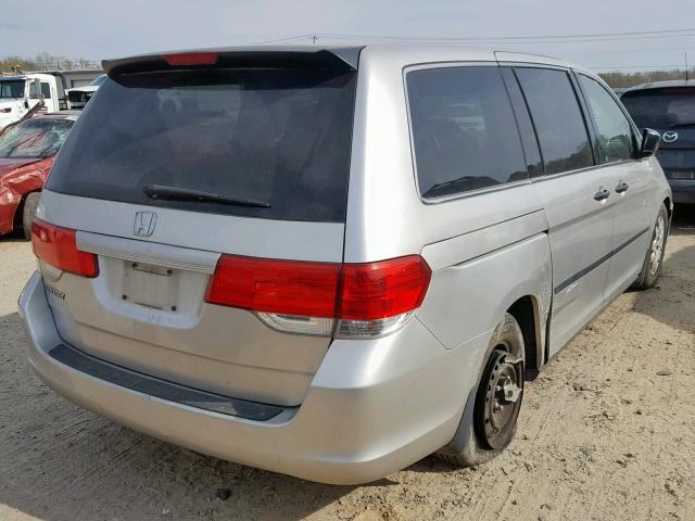 5FNRL38238B082907 - 2008 HONDA ODYSSEY LX SILVER photo 4