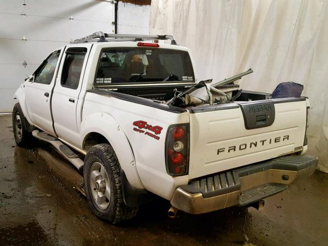 1N6ED27Y41C354490 - 2001 NISSAN FRONTIER C WHITE photo 3