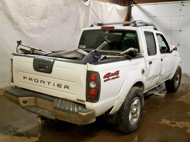 1N6ED27Y41C354490 - 2001 NISSAN FRONTIER C WHITE photo 4