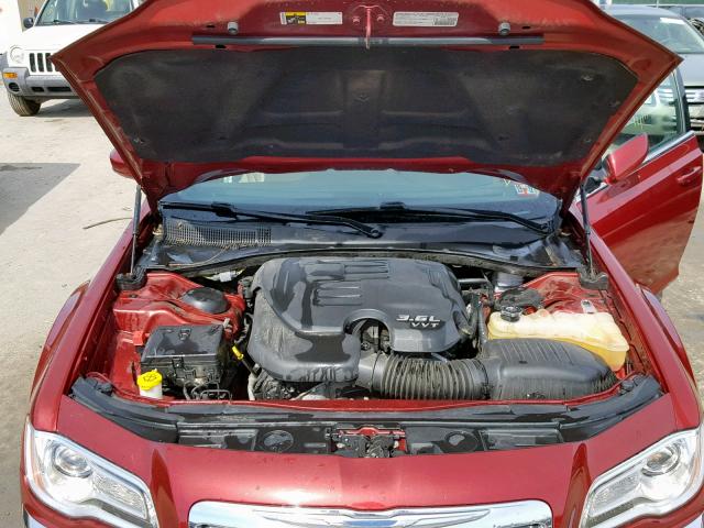 2C3CCARG6EH136537 - 2014 CHRYSLER 300 RED photo 7