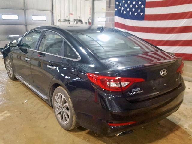 5NPE34AF8HH467592 - 2017 HYUNDAI SONATA SPO BLACK photo 3