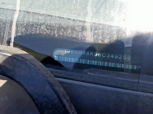 1J8HH48K06C349250 - 2006 JEEP COMMANDER WHITE photo 10