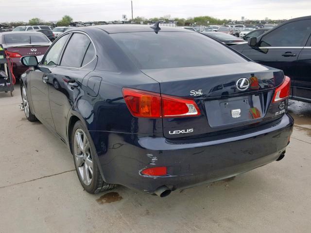 JTHBK262592093086 - 2009 LEXUS IS 250 BLUE photo 3