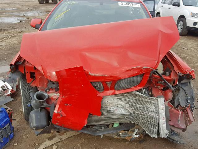 1G2AL15F477396776 - 2007 PONTIAC G5 RED photo 7
