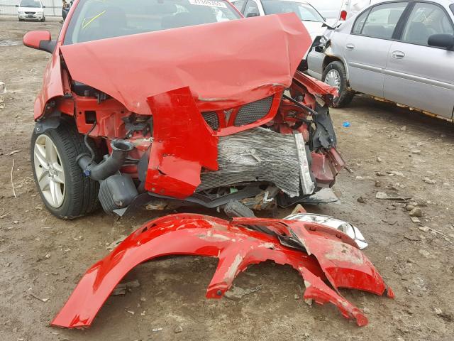 1G2AL15F477396776 - 2007 PONTIAC G5 RED photo 9