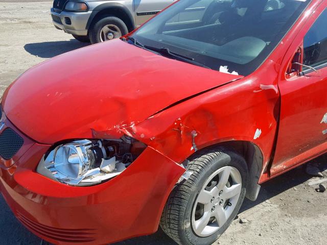 1G2AS18H597263267 - 2009 PONTIAC G5 RED photo 10
