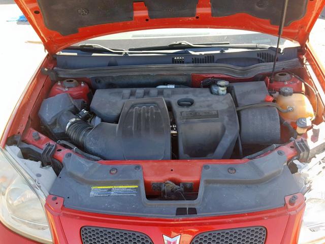 1G2AS18H597263267 - 2009 PONTIAC G5 RED photo 7