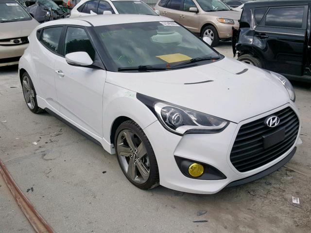 KMHTC6AE5EU191038 - 2014 HYUNDAI VELOSTER T WHITE photo 1