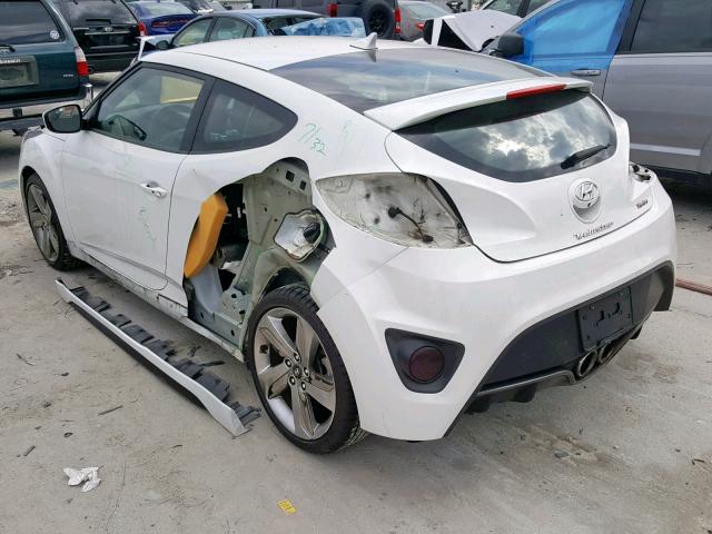 KMHTC6AE5EU191038 - 2014 HYUNDAI VELOSTER T WHITE photo 3