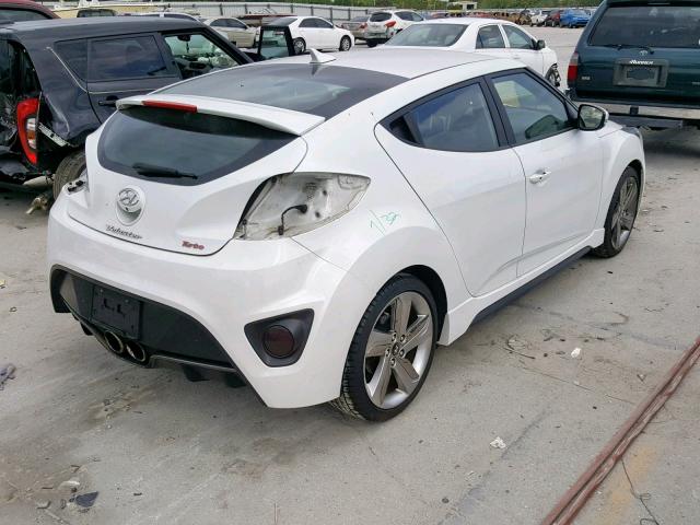 KMHTC6AE5EU191038 - 2014 HYUNDAI VELOSTER T WHITE photo 4