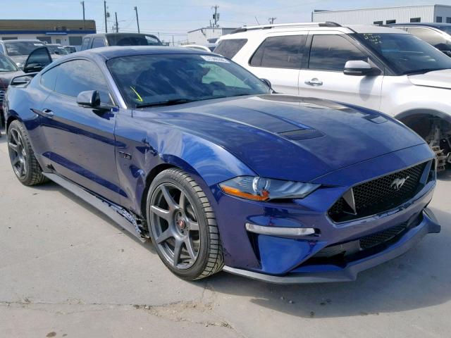 1FA6P8CFXK5125037 - 2019 FORD MUSTANG GT BLUE photo 1