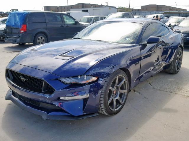 1FA6P8CFXK5125037 - 2019 FORD MUSTANG GT BLUE photo 2