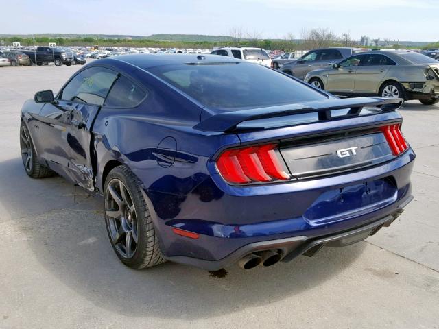 1FA6P8CFXK5125037 - 2019 FORD MUSTANG GT BLUE photo 3