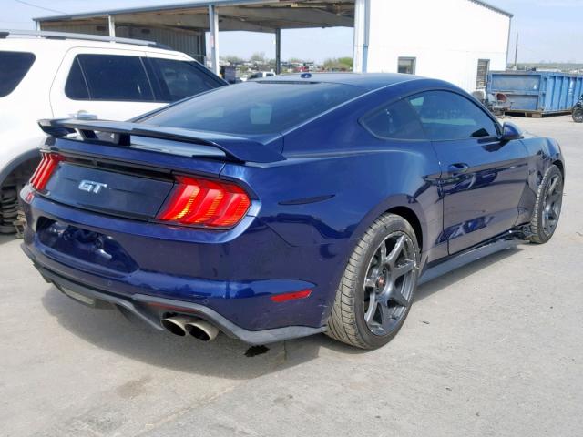 1FA6P8CFXK5125037 - 2019 FORD MUSTANG GT BLUE photo 4