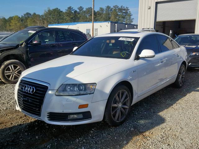 WAUKGAFB9AN024284 - 2010 AUDI A6 PRESTIG WHITE photo 2