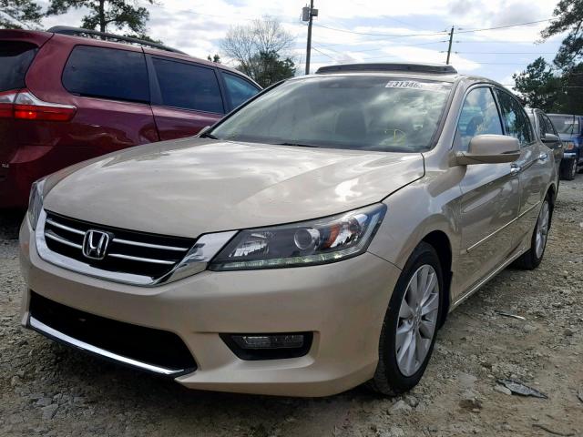 1HGCR3F8XEA022950 - 2014 HONDA ACCORD EXL TAN photo 2