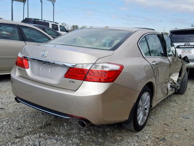 1HGCR3F8XEA022950 - 2014 HONDA ACCORD EXL TAN photo 4