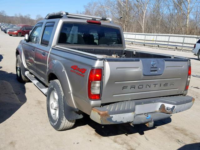 1N6ED27Y71C336968 - 2001 NISSAN FRONTIER C SILVER photo 3