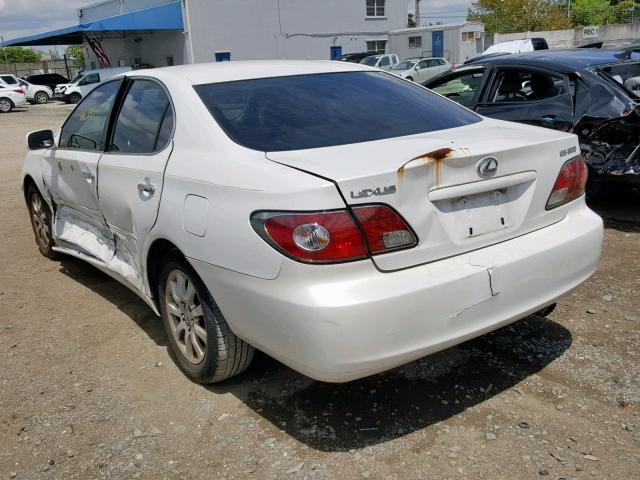 JTHBF30G720076323 - 2002 LEXUS ES 300 WHITE photo 3