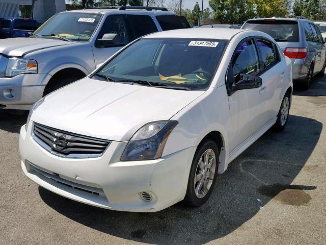 3N1AB6AP2CL605807 - 2012 NISSAN SENTRA 2.0 WHITE photo 2