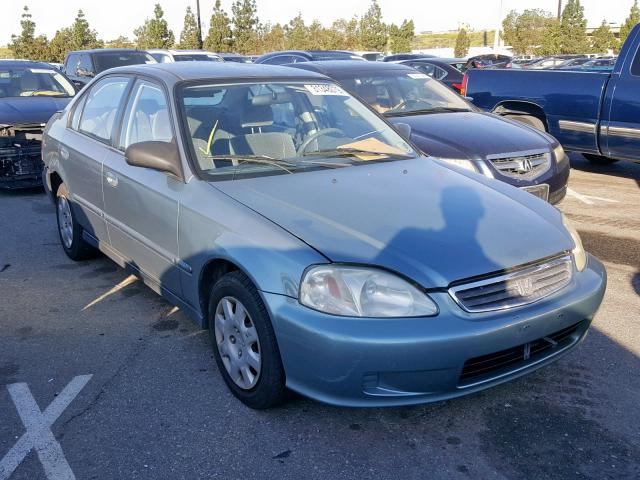 2HGEJ6616YH502834 - 2000 HONDA CIVIC BASE BLUE photo 1