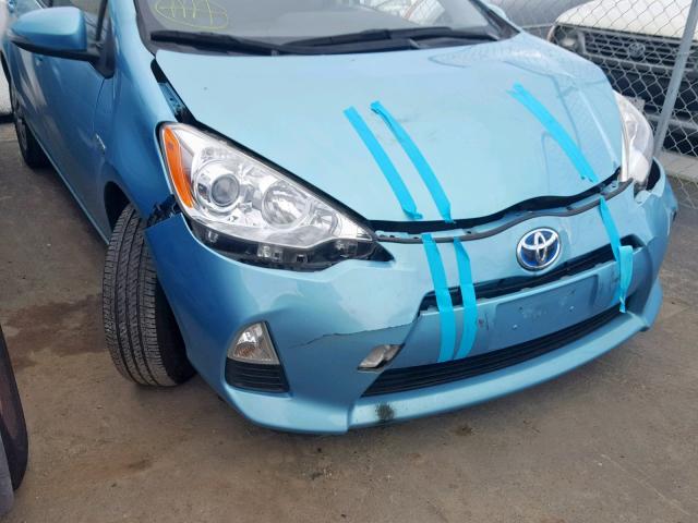 JTDKDTB39D1048960 - 2013 TOYOTA PRIUS C BLUE photo 9