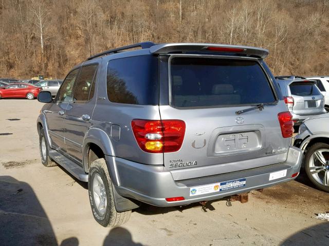 5TDBT48A31S019466 - 2001 TOYOTA SEQUOIA LI GRAY photo 3