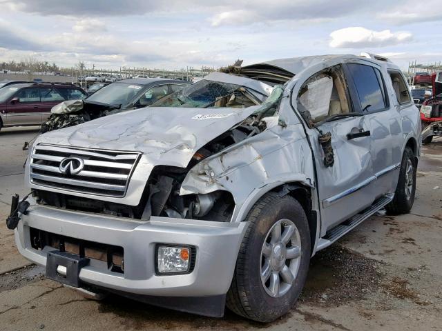 5N3AA08A06N808359 - 2006 INFINITI QX56 SILVER photo 2