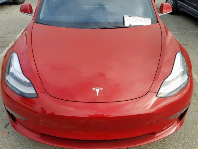 5YJ3E1EA3JF050044 - 2018 TESLA MODEL 3 RED photo 7