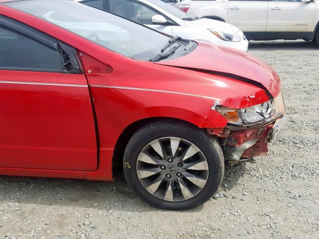 2HGFG11829H525197 - 2009 HONDA CIVIC EX RED photo 9