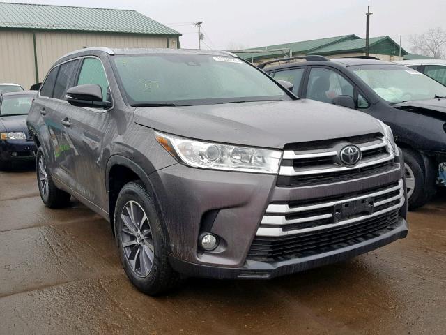 5TDJZRFH4JS820303 - 2018 TOYOTA HIGHLANDER GRAY photo 1