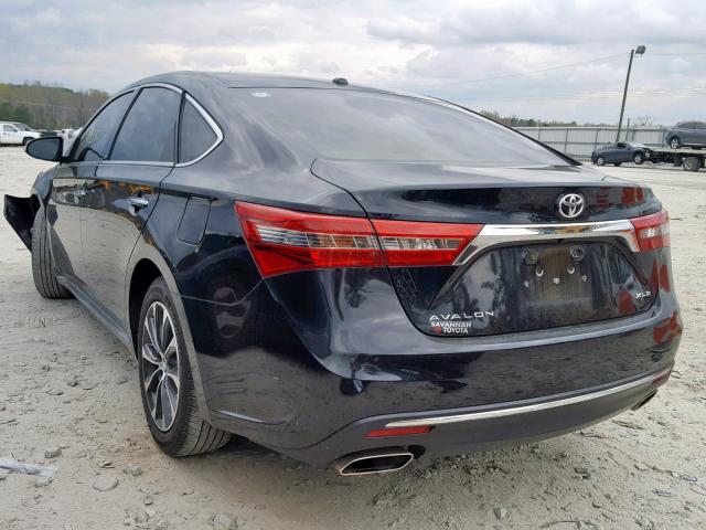 4T1BK1EB4GU232344 - 2016 TOYOTA AVALON XLE BLACK photo 3