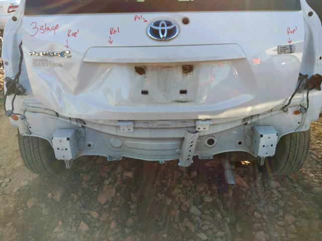 JTDKDTB30C1522762 - 2012 TOYOTA PRIUS C WHITE photo 9