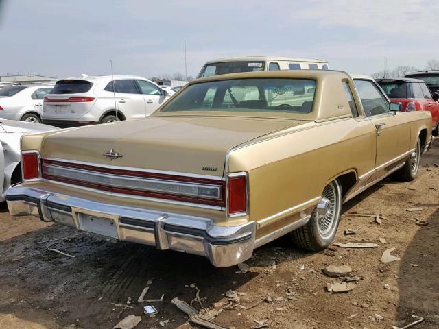 9Y81S745988 - 1979 LINCOLN CONTINENTA GOLD photo 4