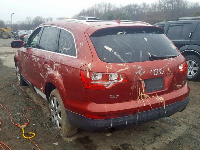 WA1BY74L07D035326 - 2007 AUDI Q7 3.6 QUA RED photo 3