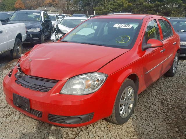 1G1AT58H097182234 - 2009 CHEVROLET COBALT LT RED photo 2