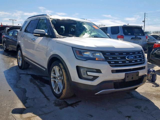 1FM5K7F8XHGE08381 - 2017 FORD EXPLORER L WHITE photo 1