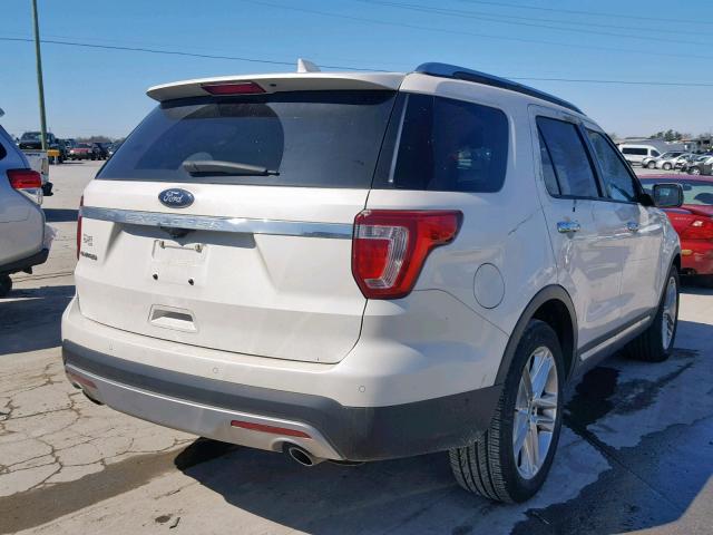 1FM5K7F8XHGE08381 - 2017 FORD EXPLORER L WHITE photo 4