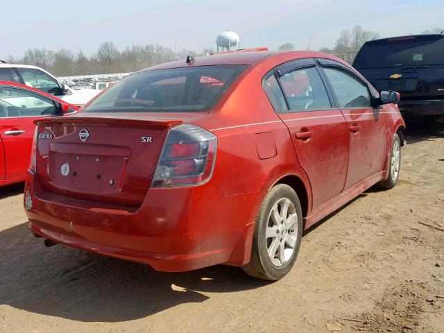 3N1AB6AP1BL646119 - 2011 NISSAN SENTRA 2.0 RED photo 4