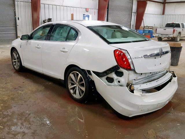 1LNHM94R29G613709 - 2009 LINCOLN MKS WHITE photo 3