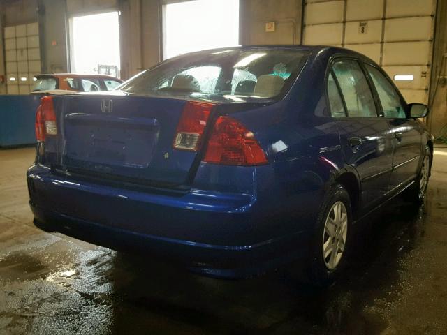 2HGES16334H621274 - 2004 HONDA CIVIC DX V BLUE photo 4