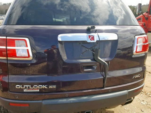 5GZEV33778J177926 - 2008 SATURN OUTLOOK XR შავი ფოტო 9